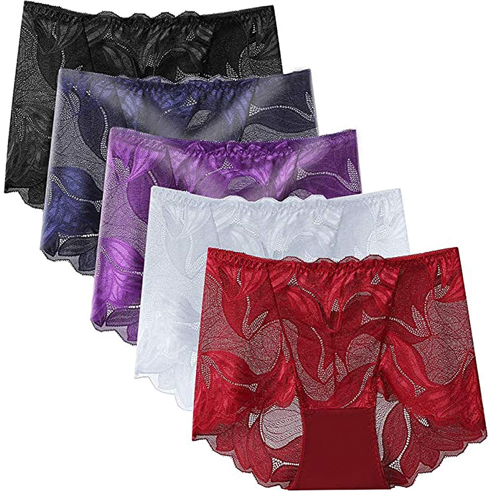 🌸 6-Pack of Handcrafted Silk Lace Underwear for Women 🌸 Elegance You Can Feel — Comfort You Can Trust