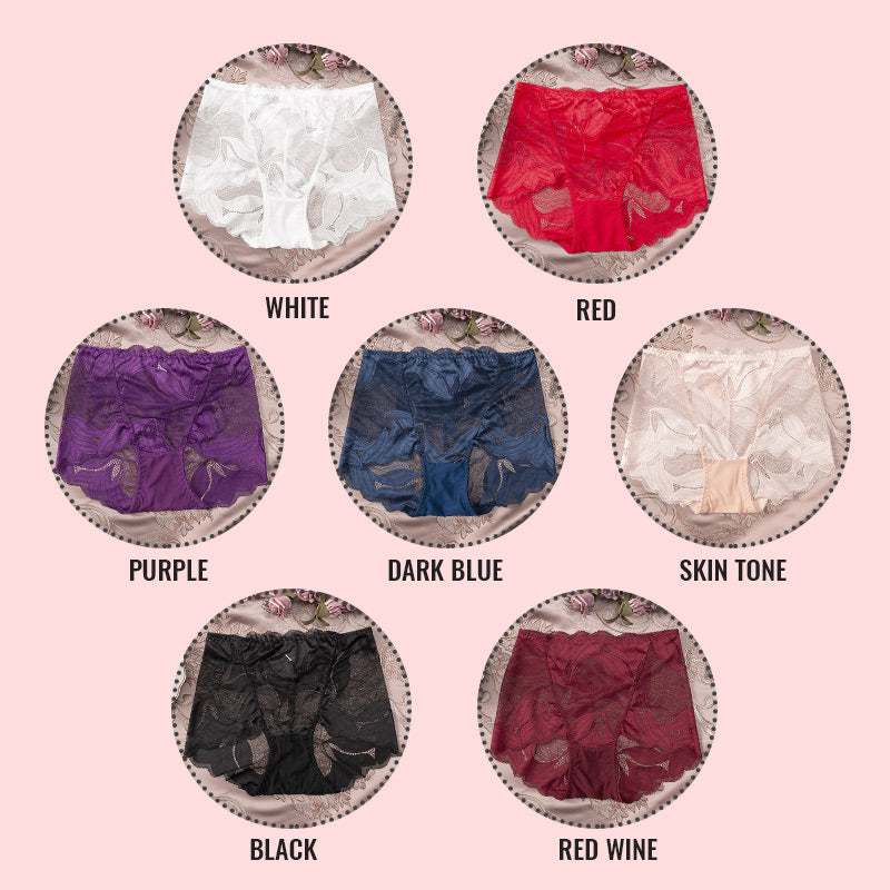 🌸 6-Pack of Handcrafted Silk Lace Underwear for Women 🌸 Elegance You Can Feel — Comfort You Can Trust