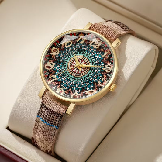 Mandala Art Wristwatch – Bold Design, Timeless Style
