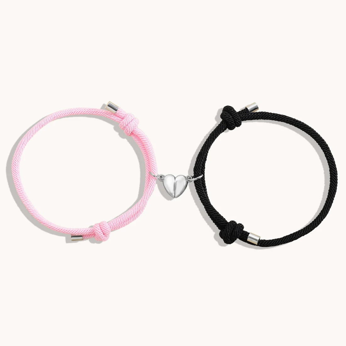 Couple’s Rope Bracelets with Heart Connector & Gift Card
