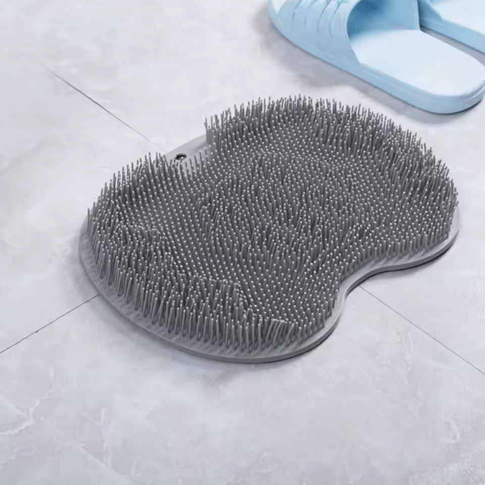 Silicone Shower Foot Scrubber & Back Massager Mat - Non-Slip Bath Mat with Suction Cups |